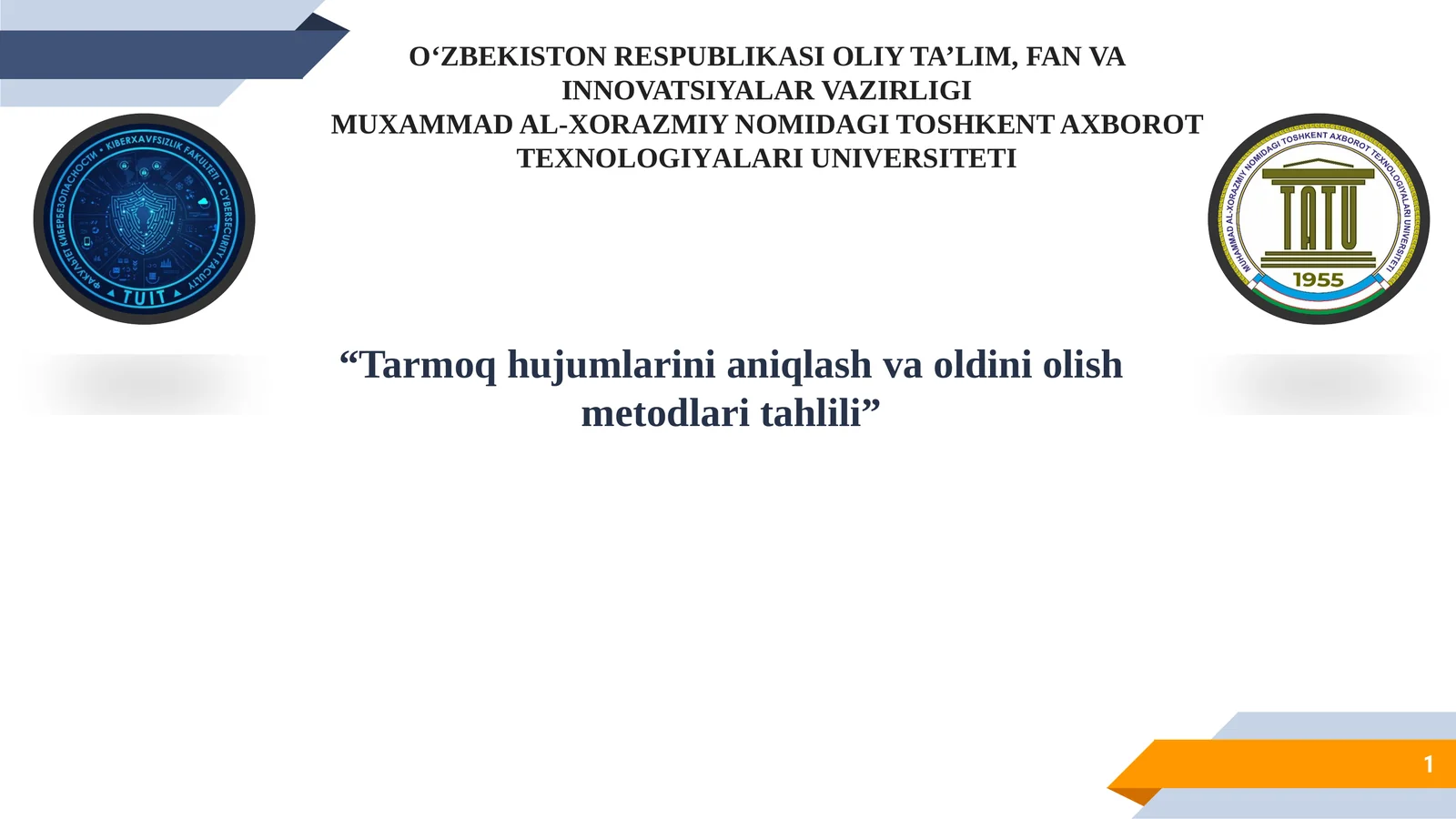 Tarmoq hujumlarini aniqlash va oldini olish metodlari tahlili