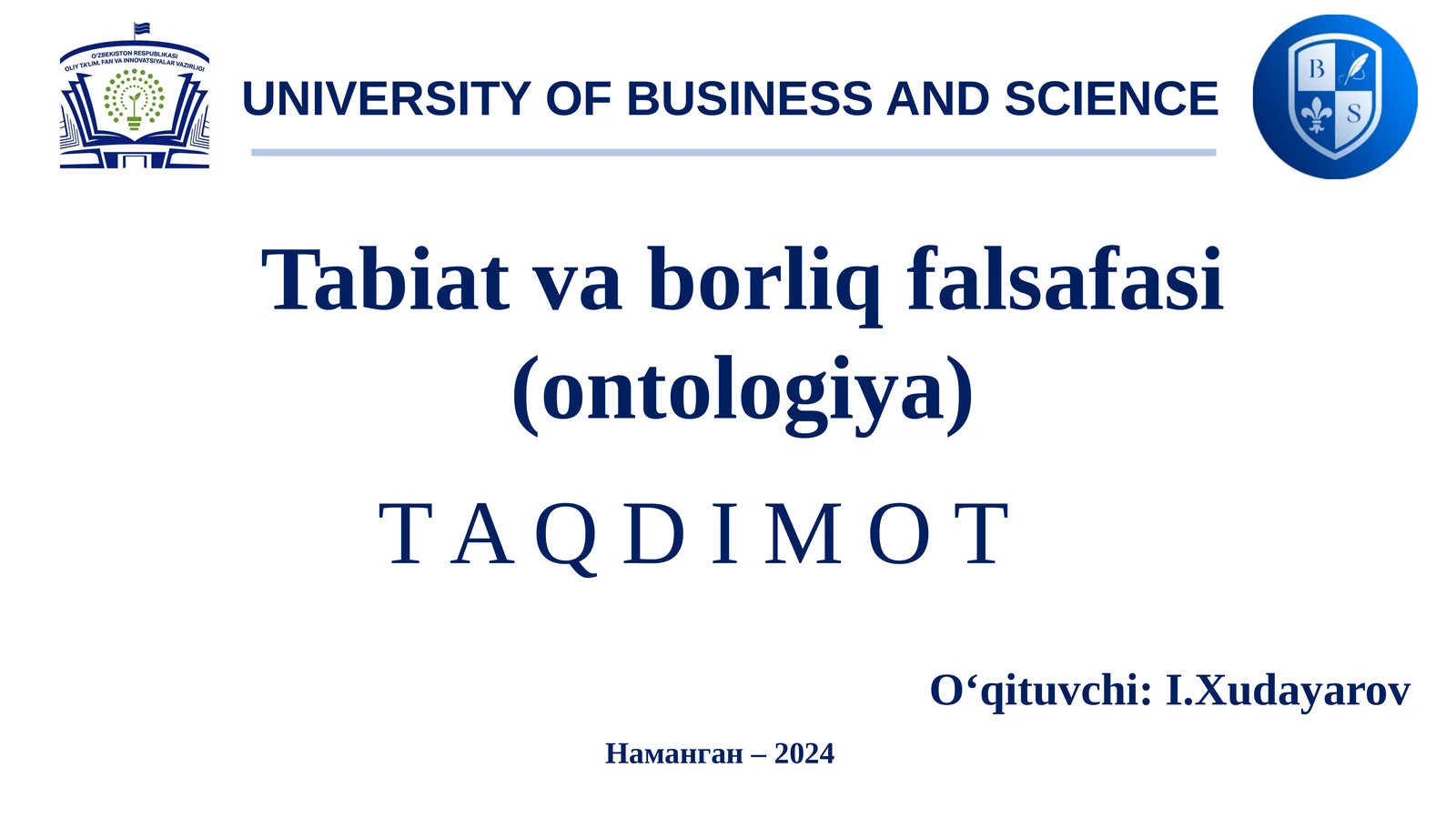 Tabiat va borliq falsafasi (ontologiya)