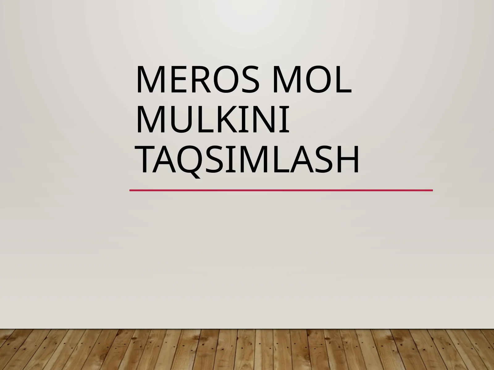 Merosmolmulkinitaqsimlash