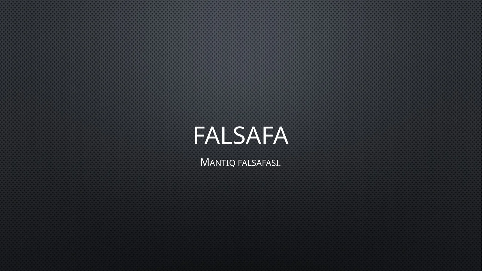 Mantiq Falsafasi