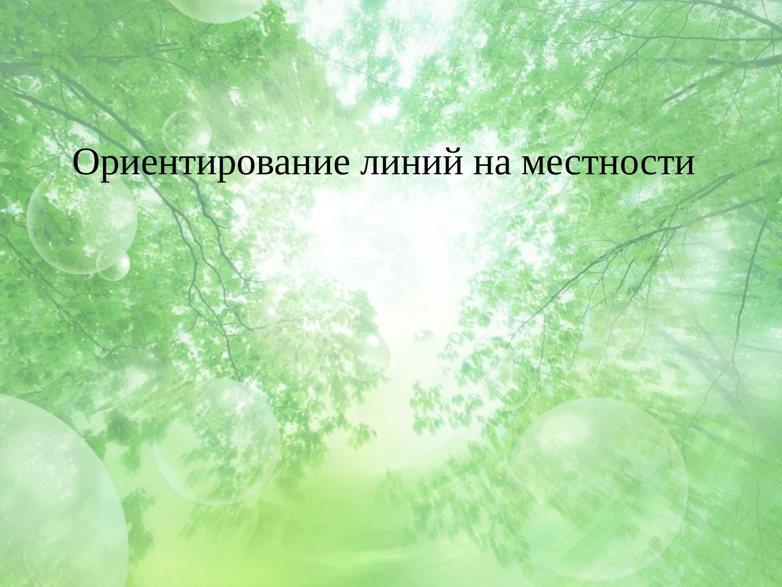 Ориентирование линий на местности
