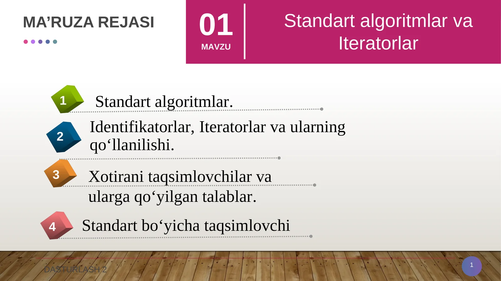 STANDART ALGORITMLAR