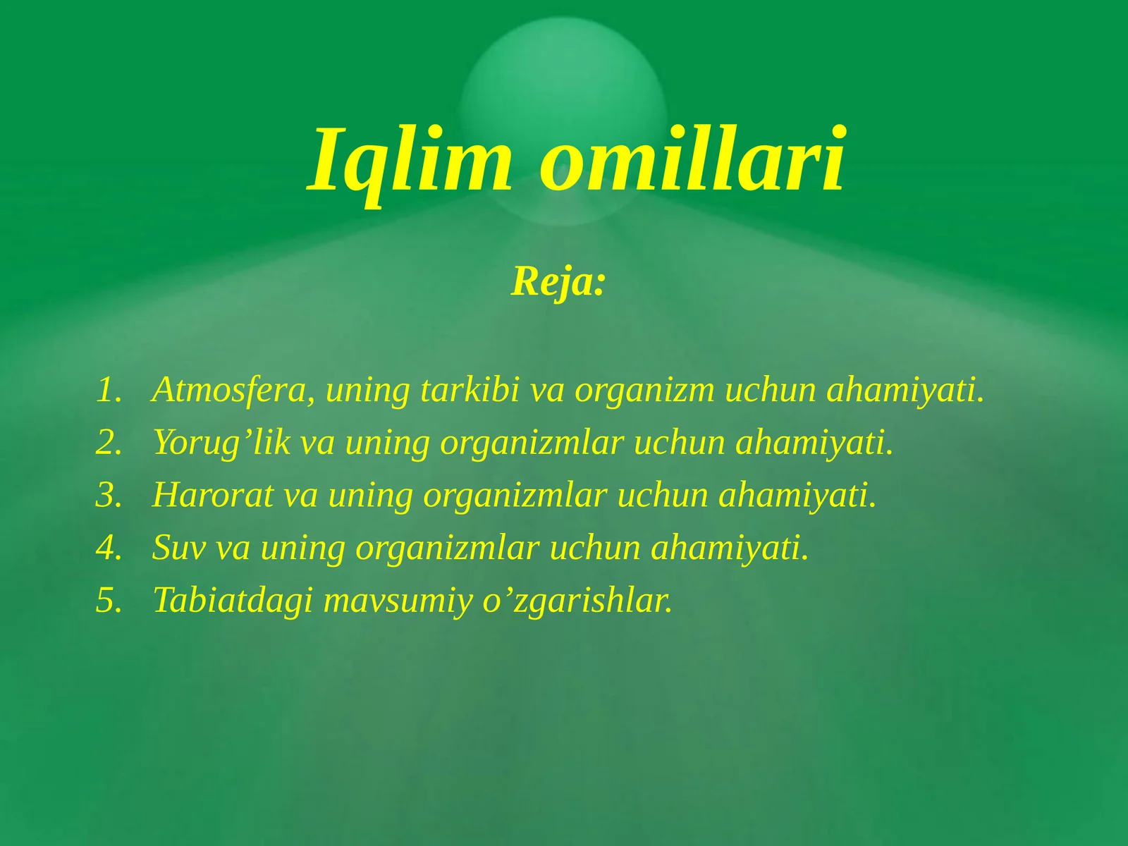 Iqlim omillari