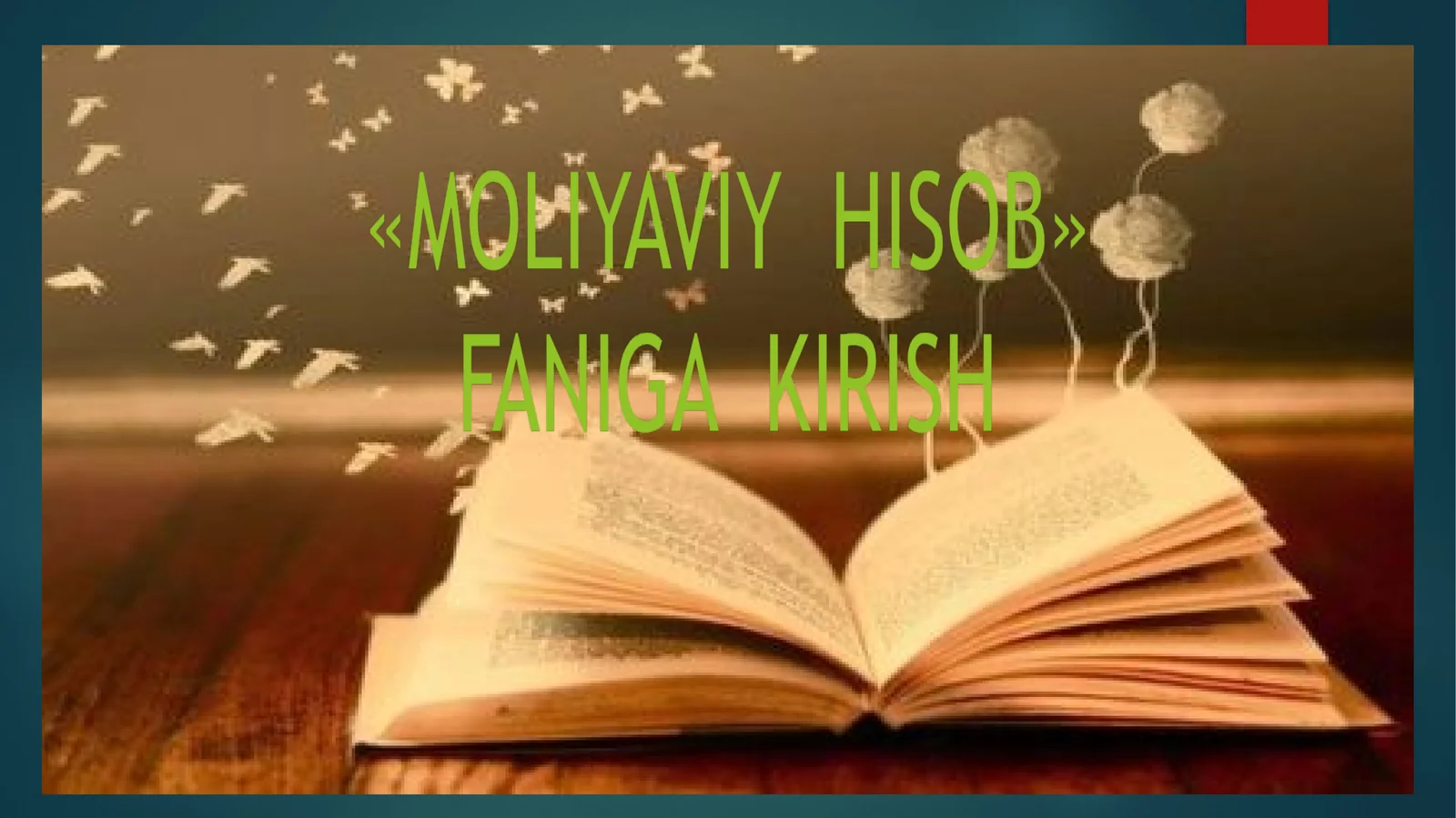 Moliya hisobi turlari