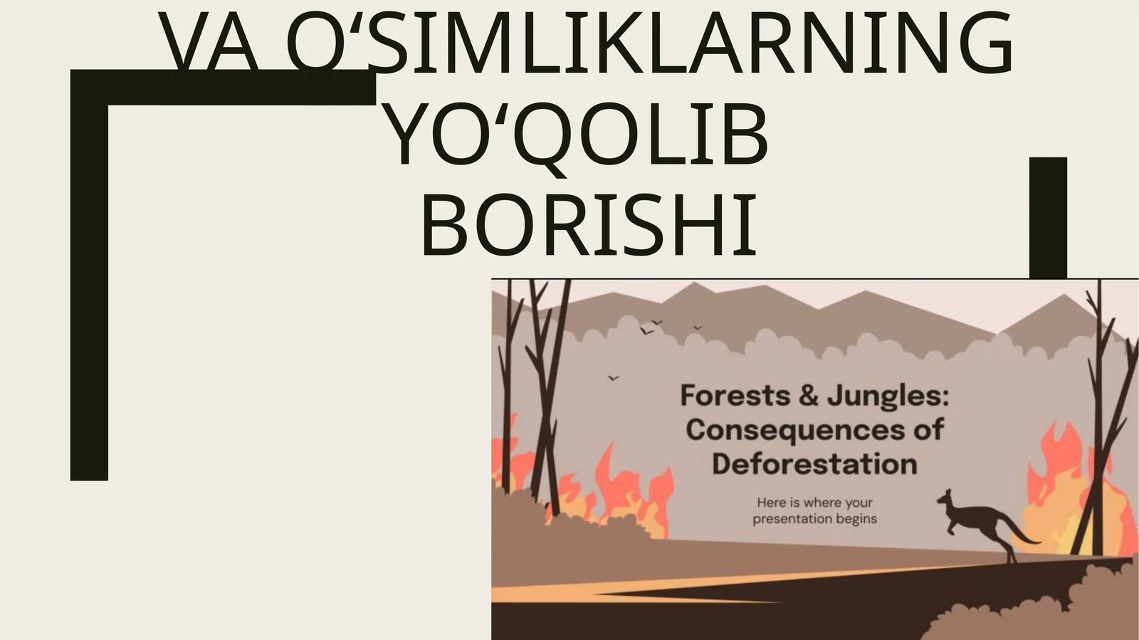 Yovvoyi hayvonlar va o‘simliklarning yo‘qolibborishi