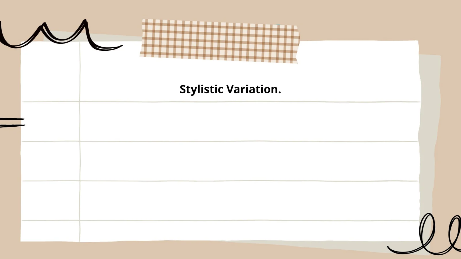 Stylistic Variation
