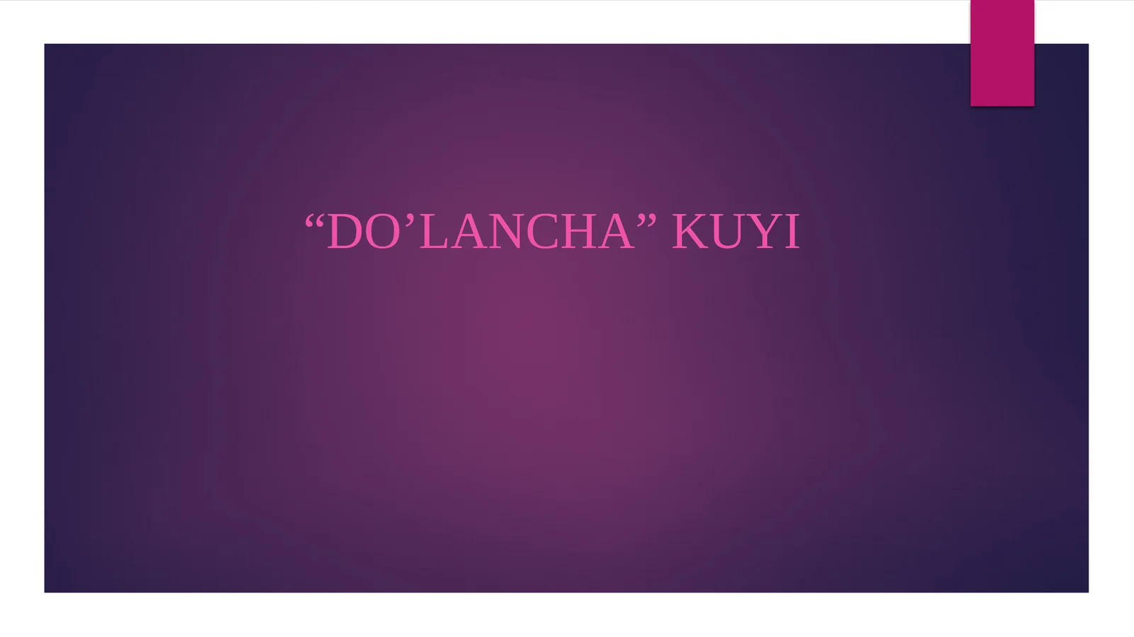 do'lancha kuyi