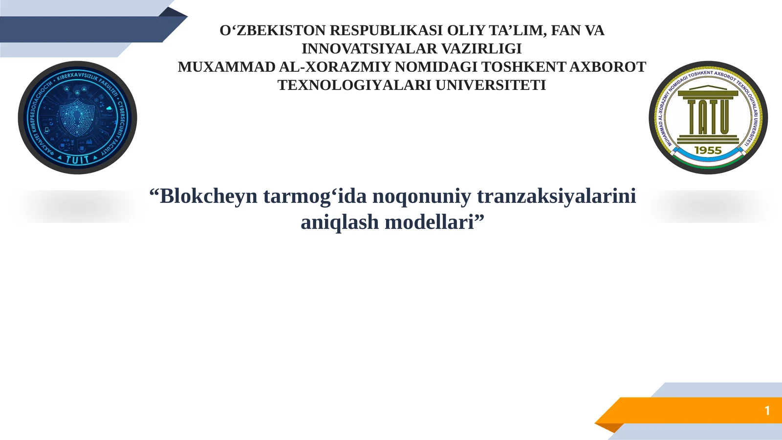 Blokcheyn tarmog‘ida noqonuniy tranzaksiyalarini aniqlash modellari