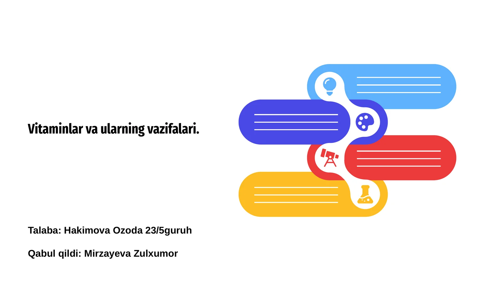 Vitaminlar va ularning vazifalari