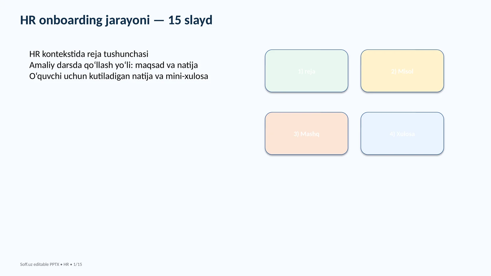 HR onboarding jarayoni