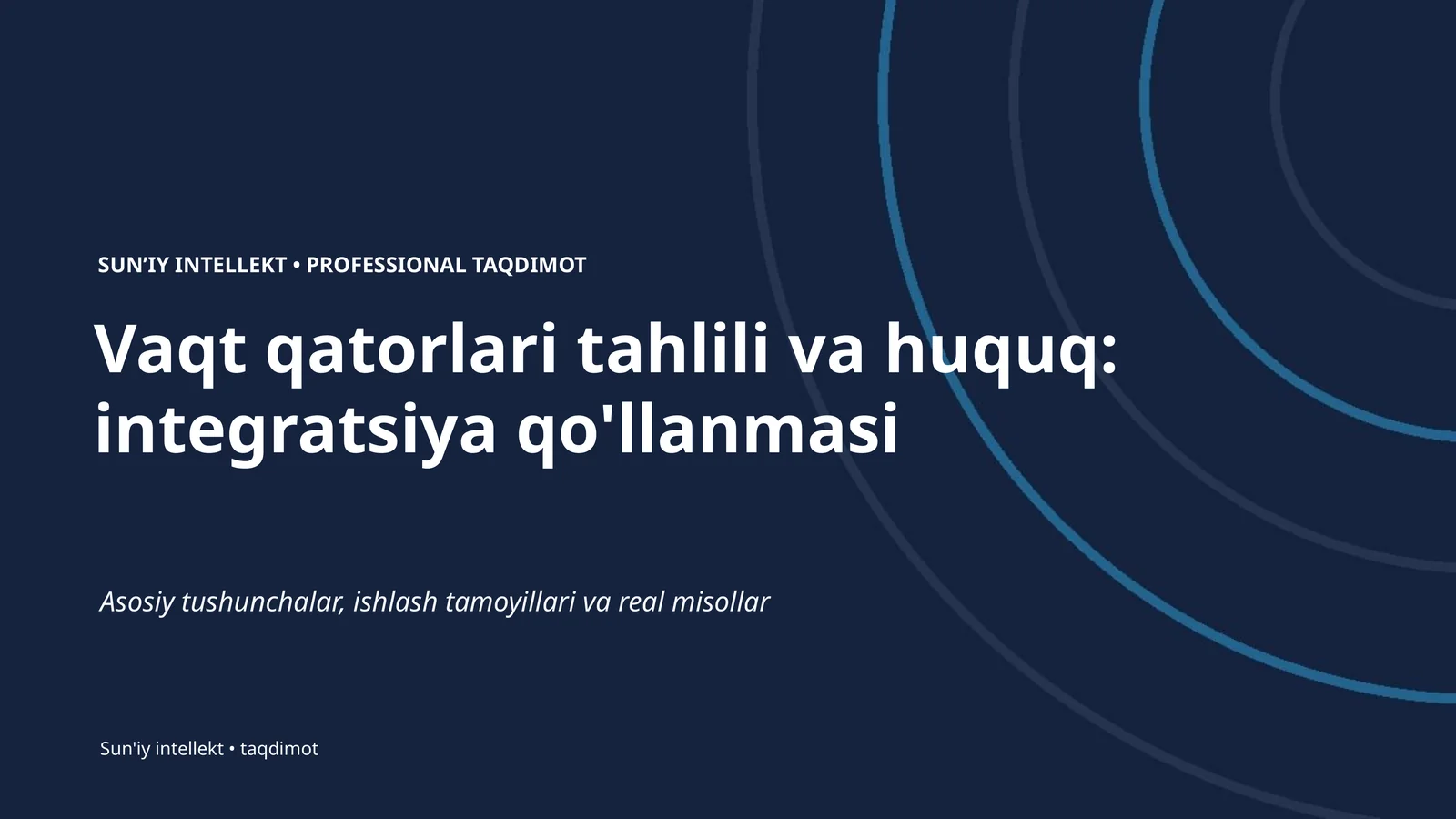 SUNʼIY INTELLEKT • PROFESSIONAL TAQDIMOT