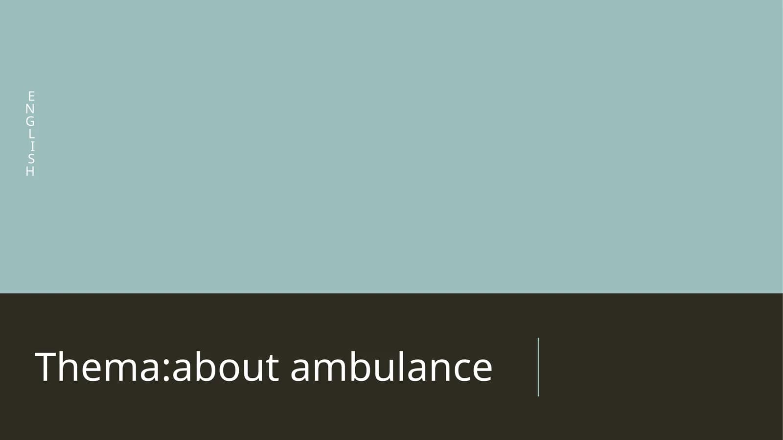 Thema:about ambulance