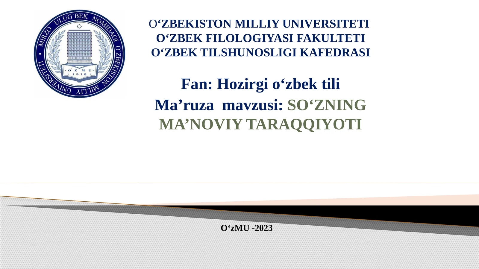 SO‘ZNING MA’NOVIY TARAQQIYOTI