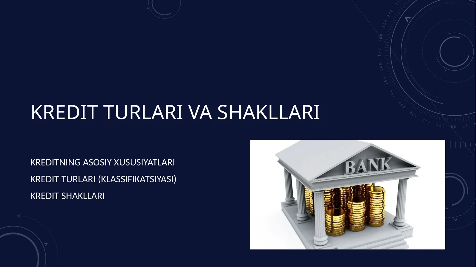 Kredit turlari va shakllari