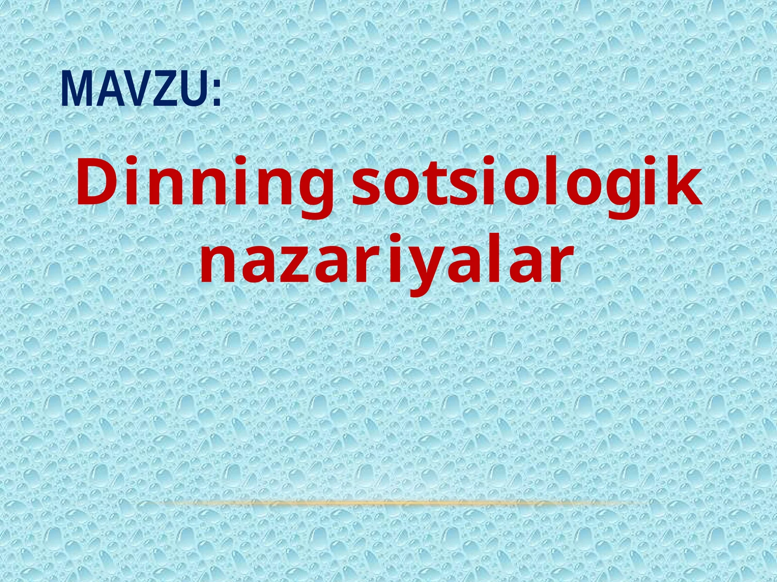 Dinning sotsiologik nazariyalar