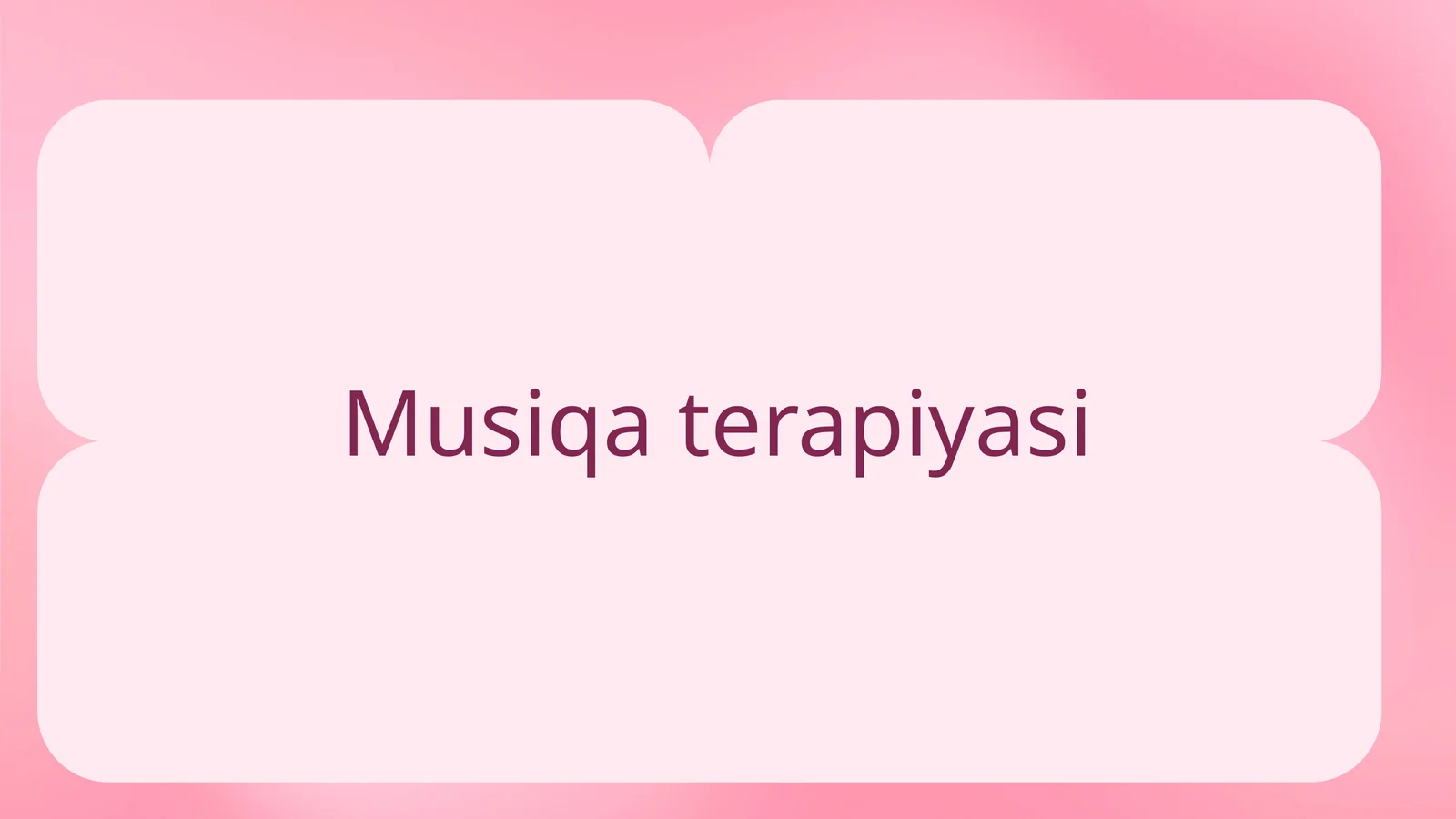 Musiqa terapiyasi
