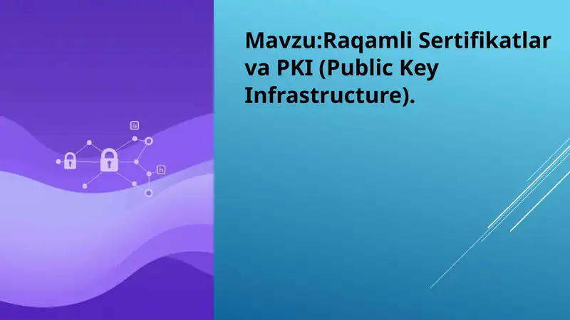 Raqamli sertifikatlar va PKI