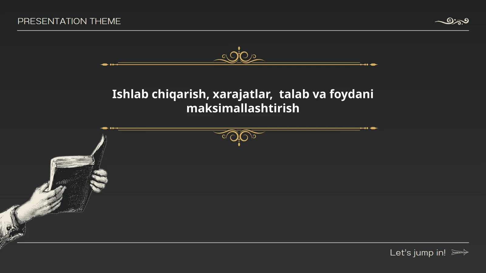Ishlab chiqarish, xarajatlar, talab va foydani maksimallashtirish