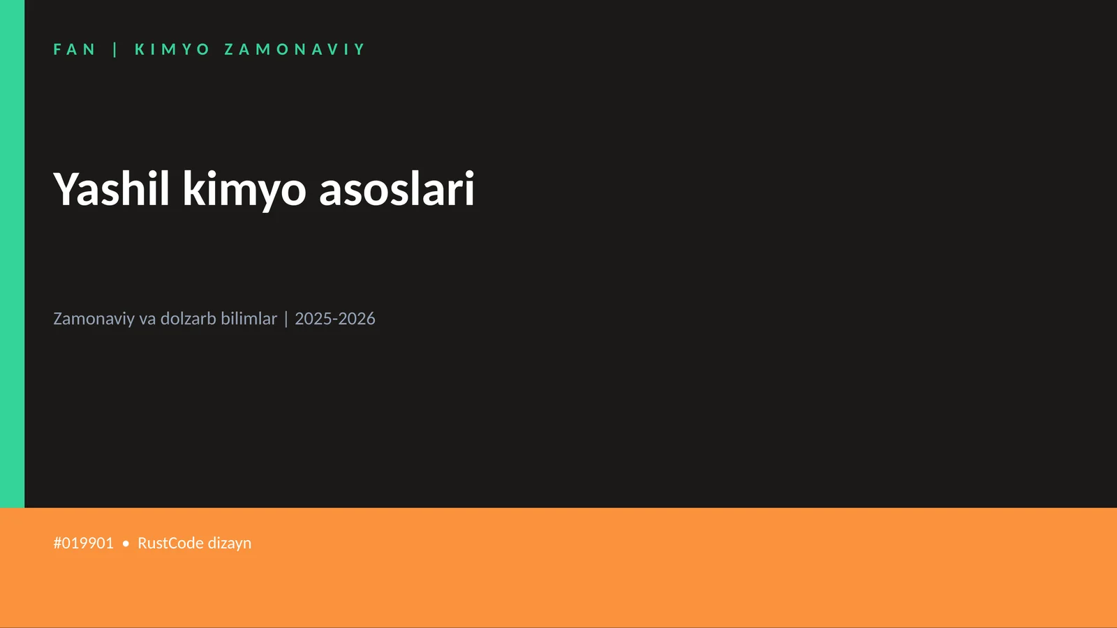 KIMYO ZAMONAVIY