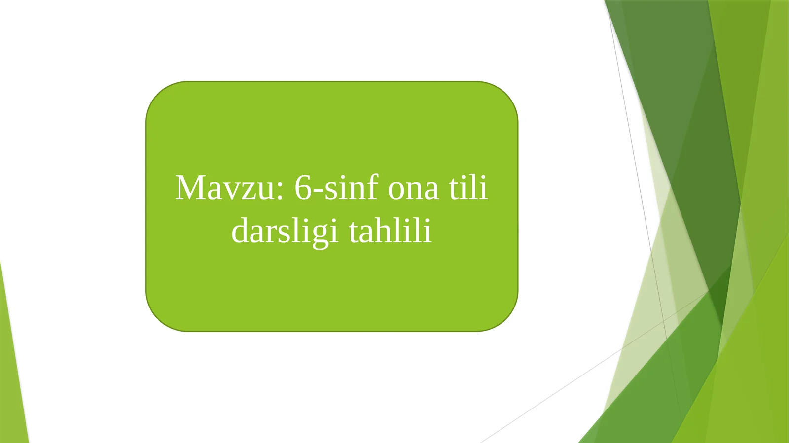 6-sinf ona tili darsligi tahlili