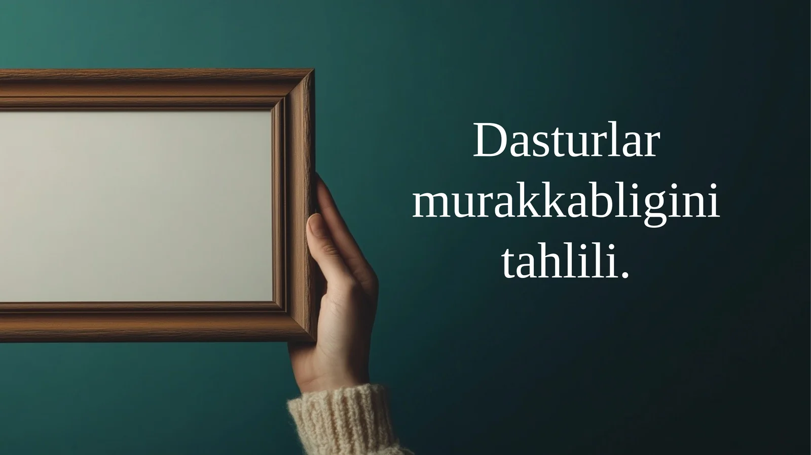 Dasturlar murakkabligini tahlili