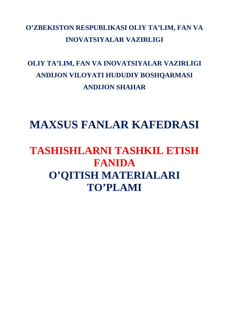 Tashishlarni tashkil etish