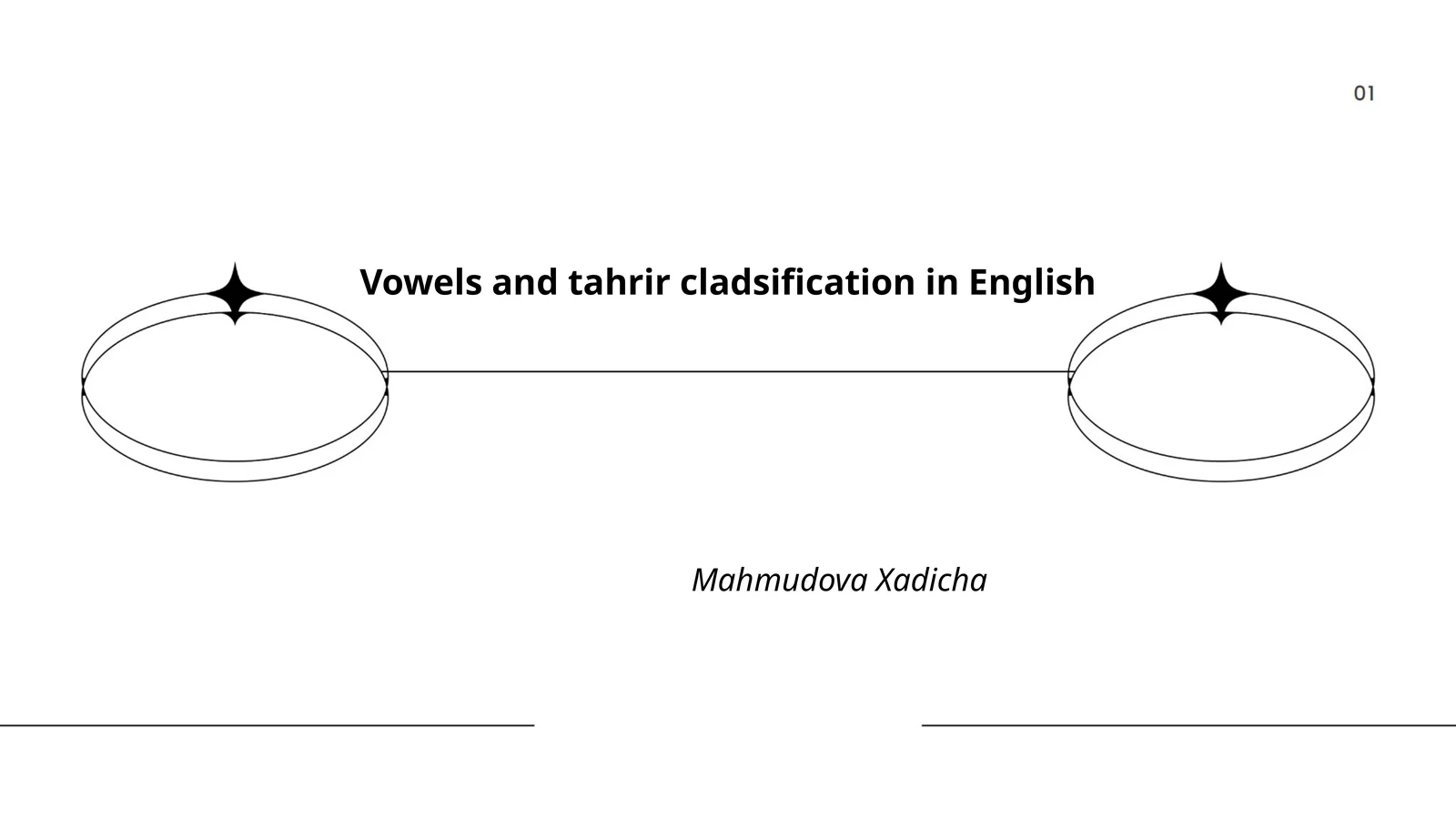 Vowels and Tahrir Classification in English