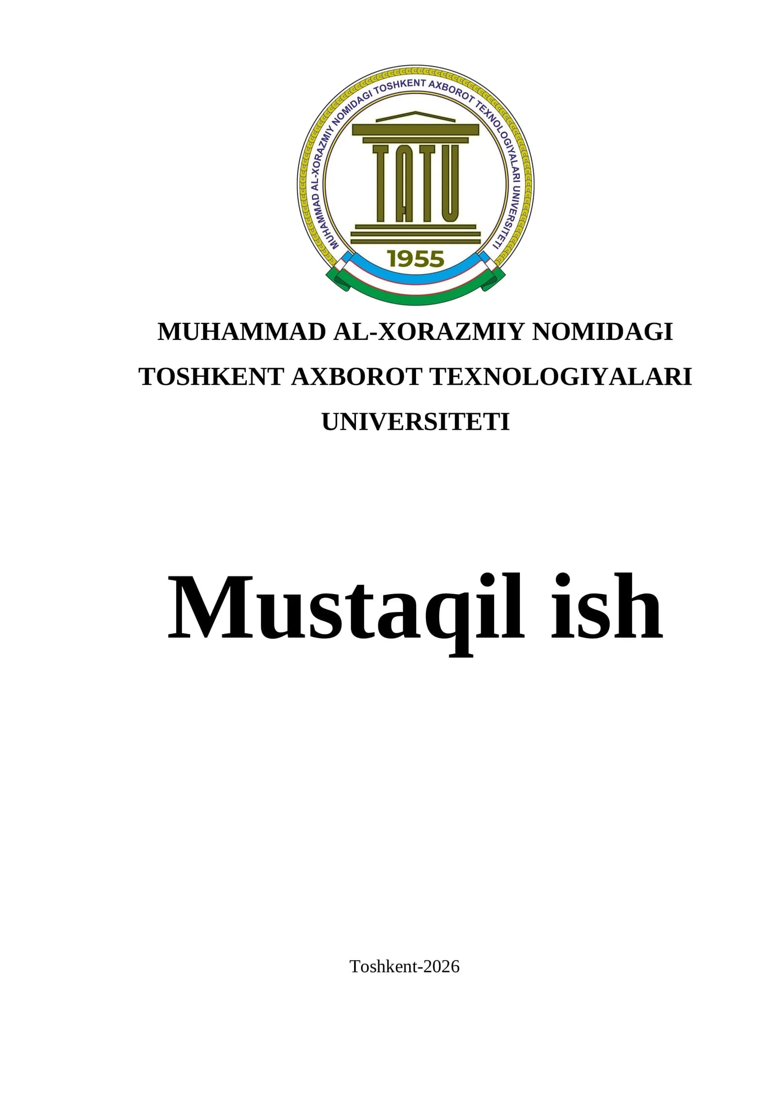 Toshkent Axborot Texnologiyalari Universiteti