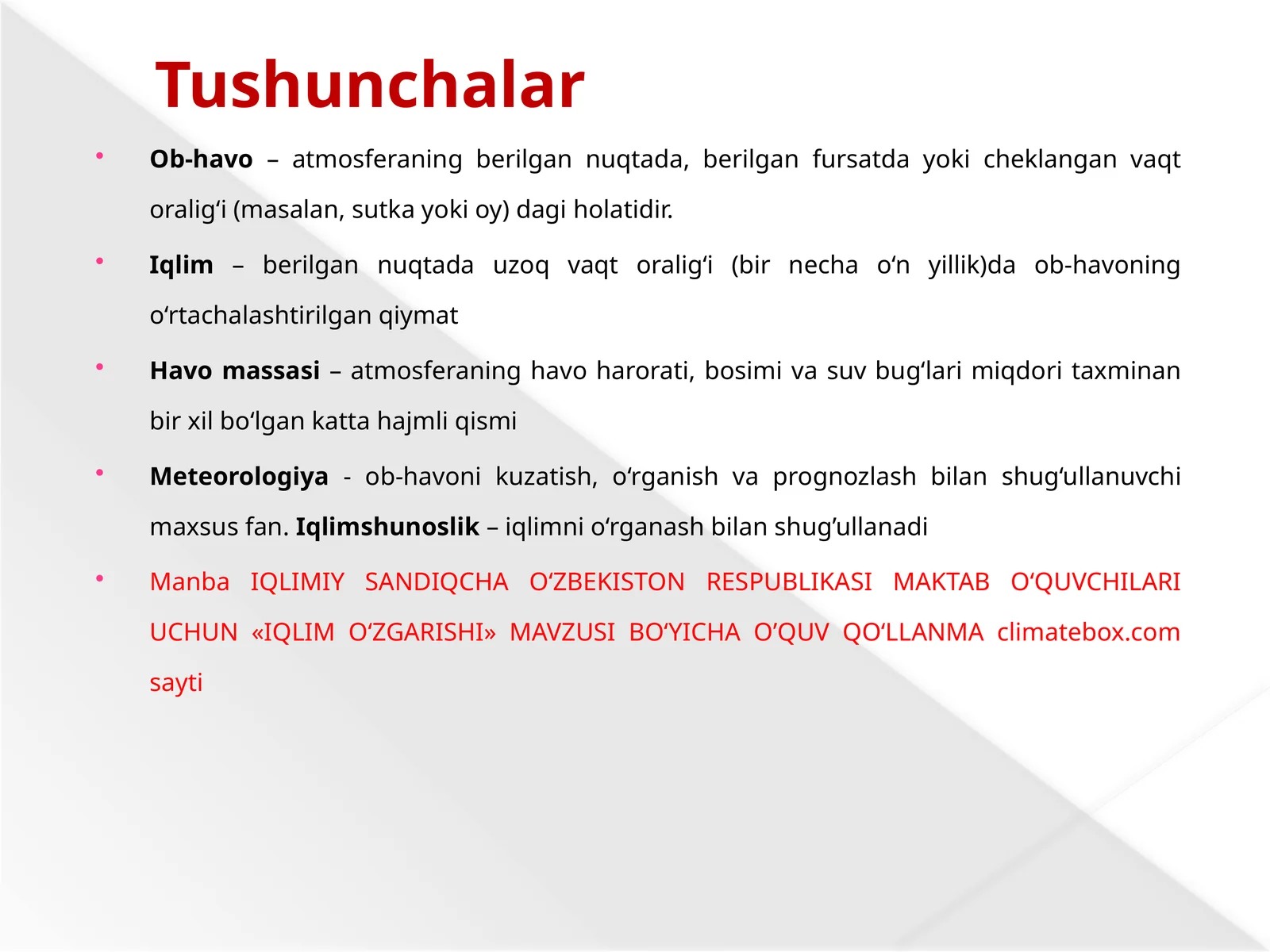 Iqlim o'zgarishining foydali tomonlari