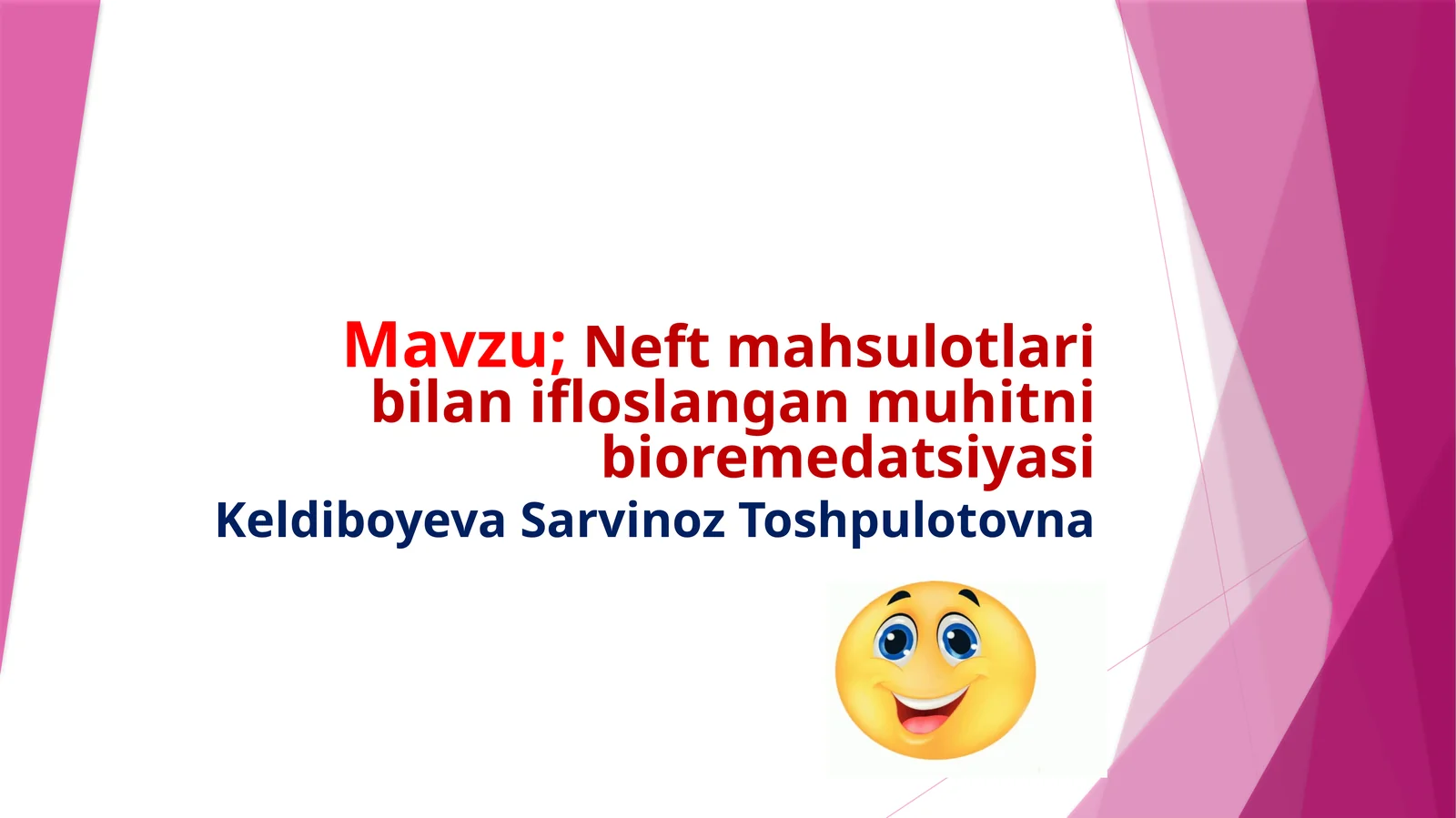 Neft mahsulotlari bilan ifloslangan muhitni bioremidiatsiyasi
