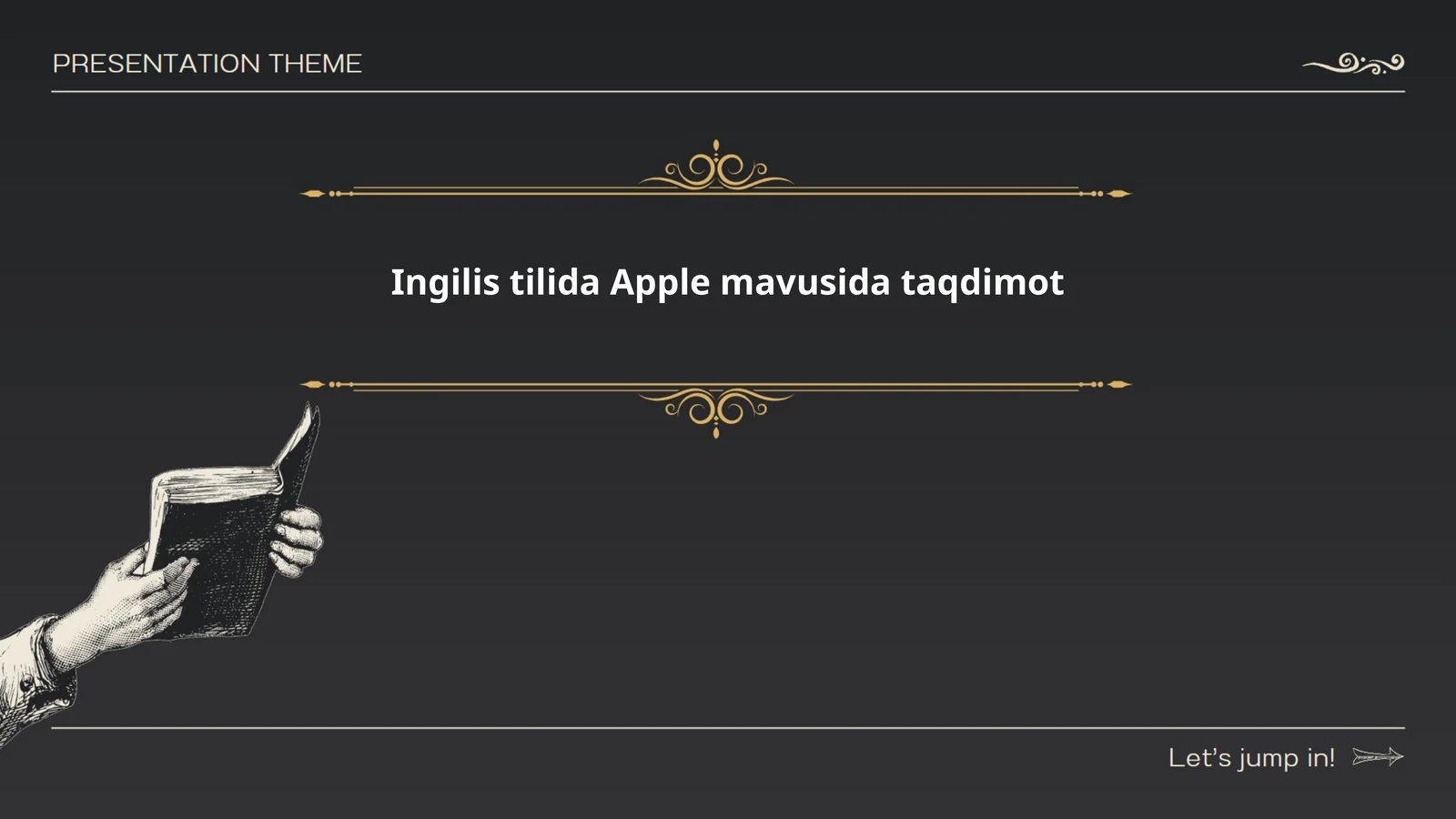 Ingilis tilida Apple mavusida taqdimot