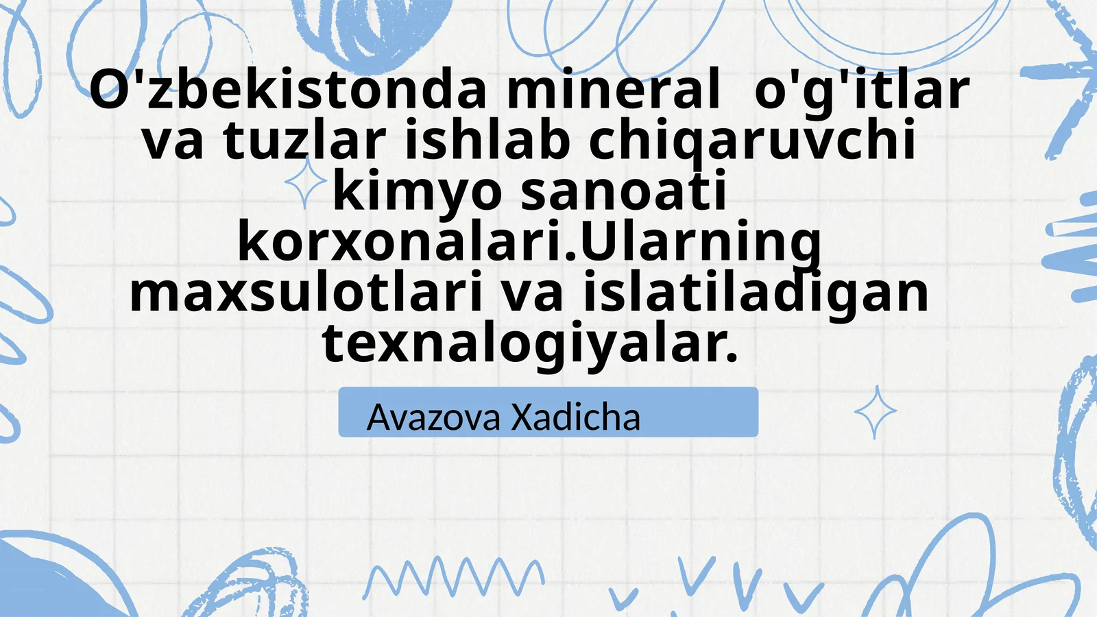 O'zbekiston Kimyosanoati Tahlili