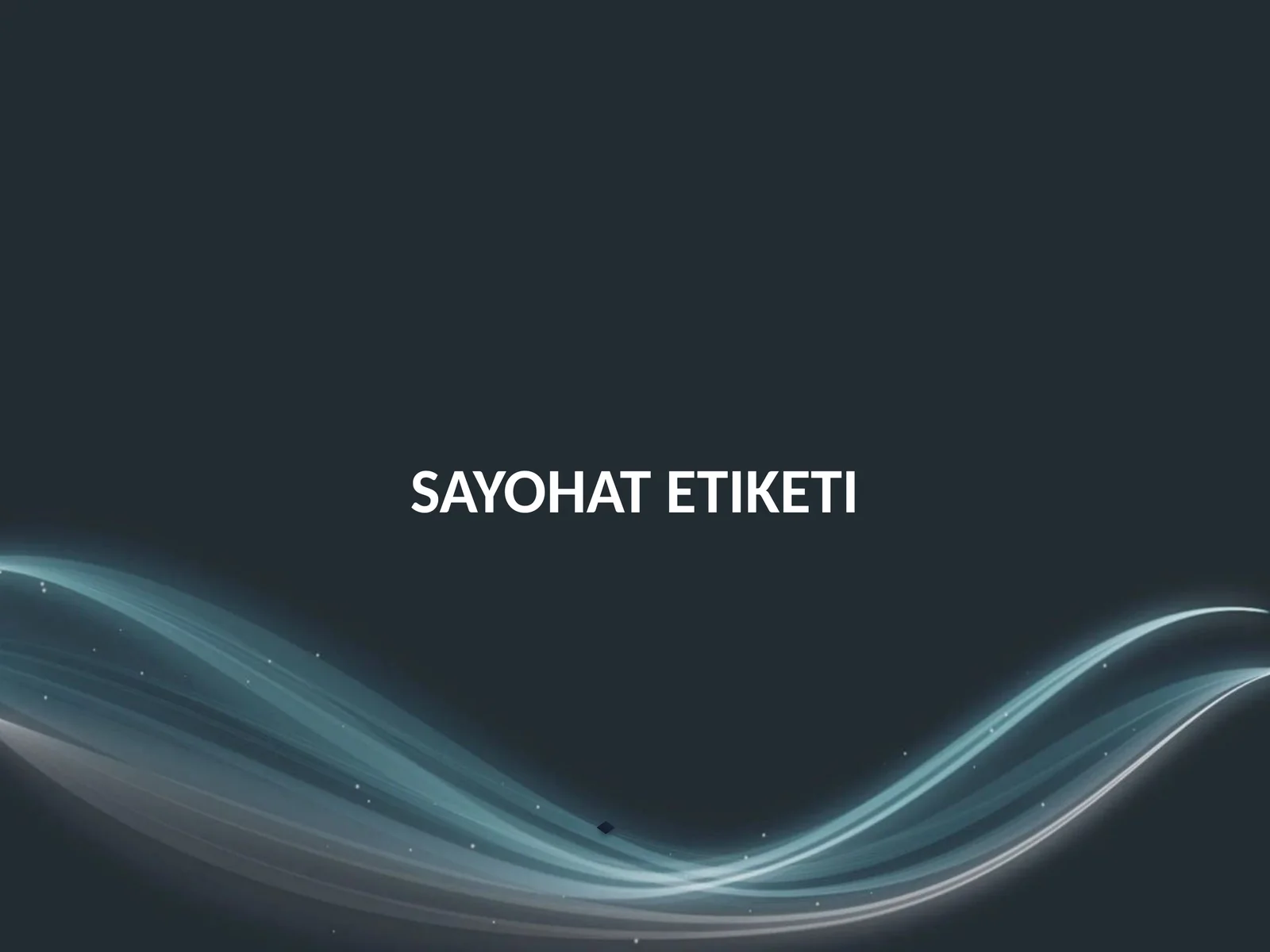 SAYOHAT ETIKETI