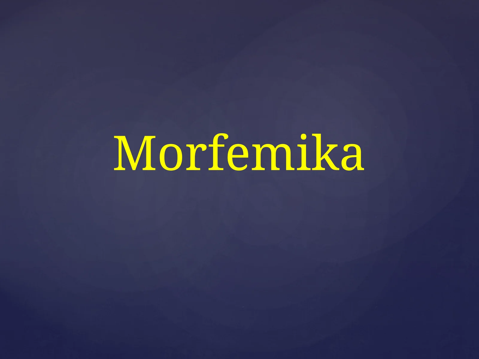 Morfemika