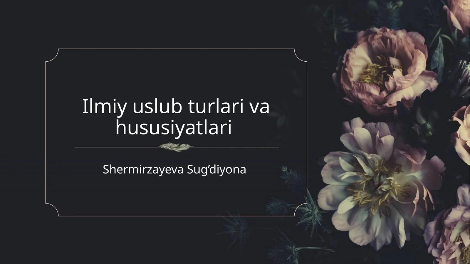 Ilmiy uslubbturlari va hususiyatlari
