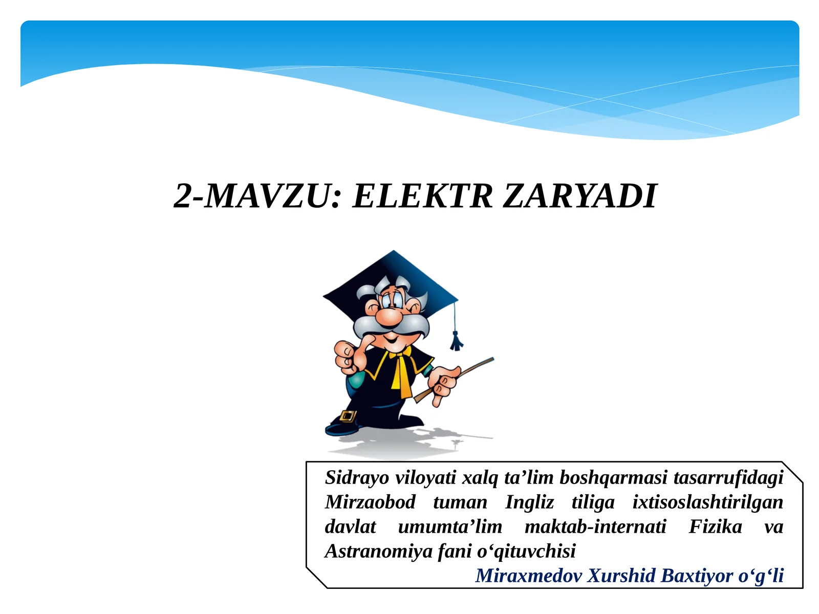 ELEKTR ZARYADI