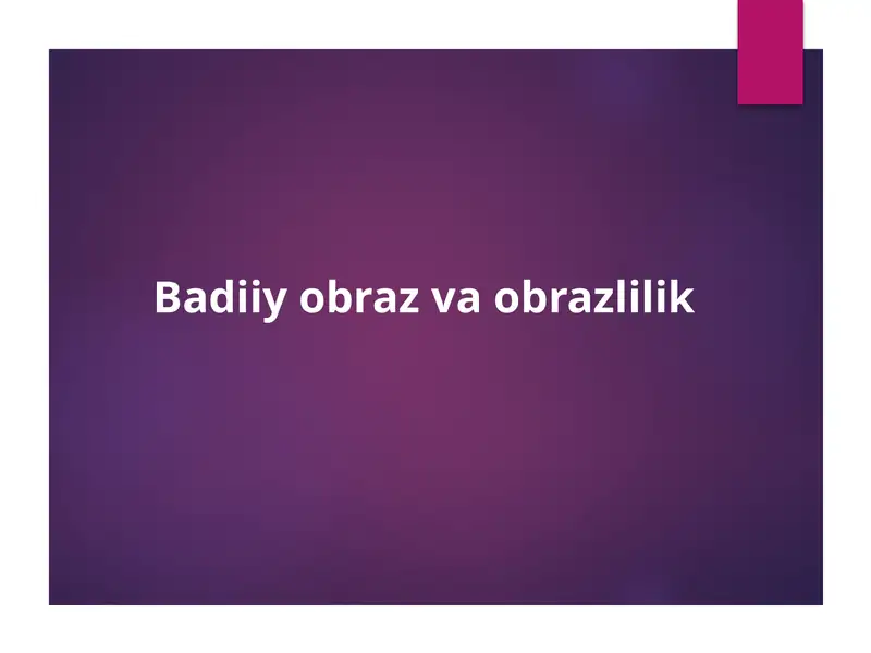 Badiiyobrazvaobrazlilik