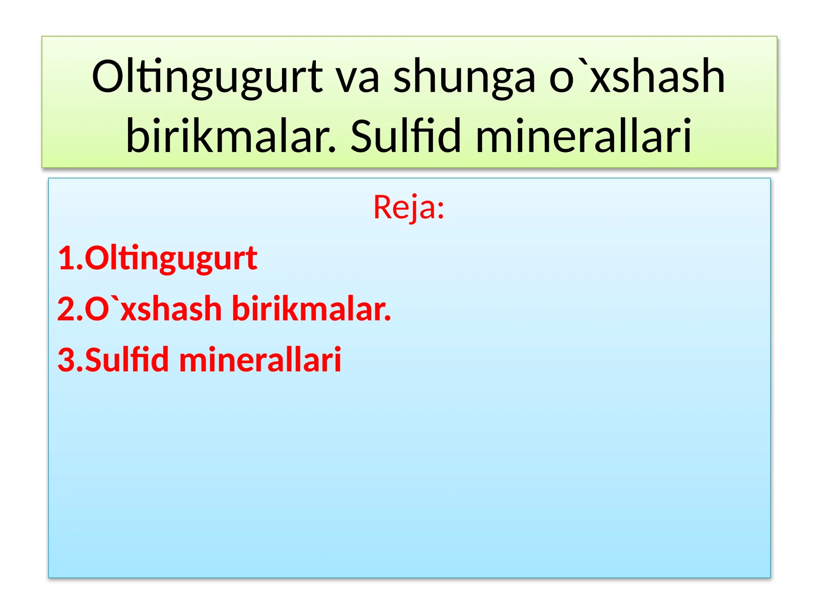 Sulfidminerallari