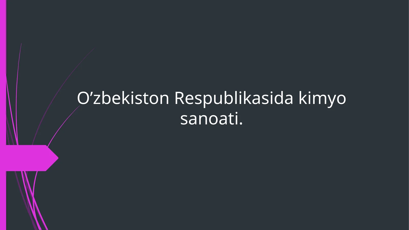 O'zbekiston Respublikasidagi kimyo sanoati