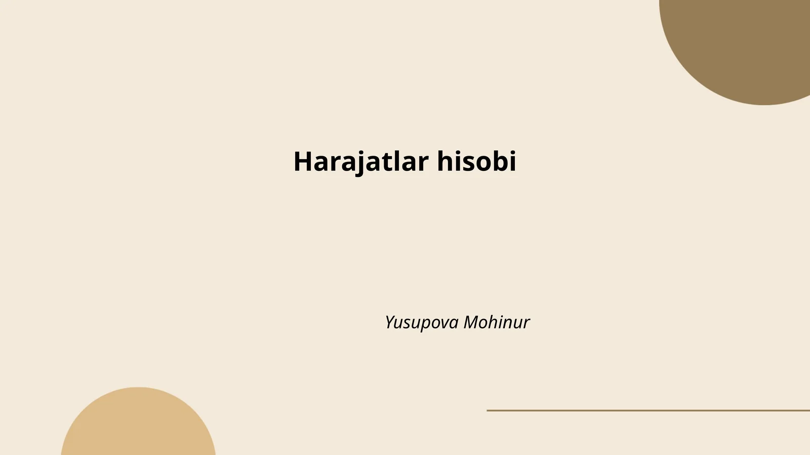 Harajatlar hisobi