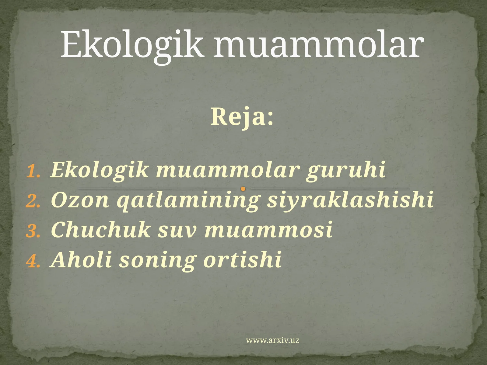 Ekologikmuammolarguruhi