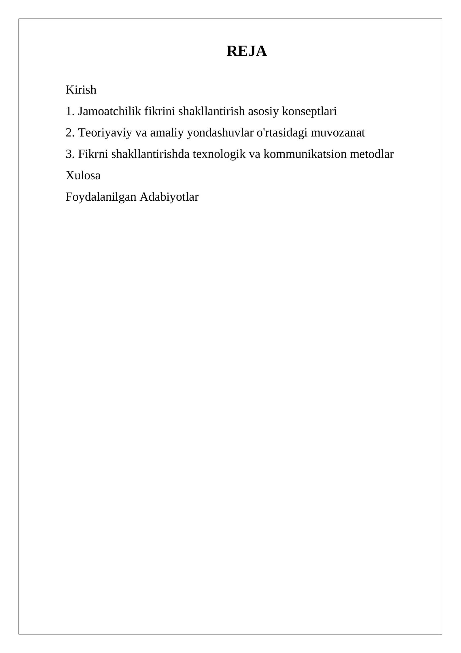 Jamoatchilik fikrini shakllantirish va unga ta'sir o'tkazish usullari