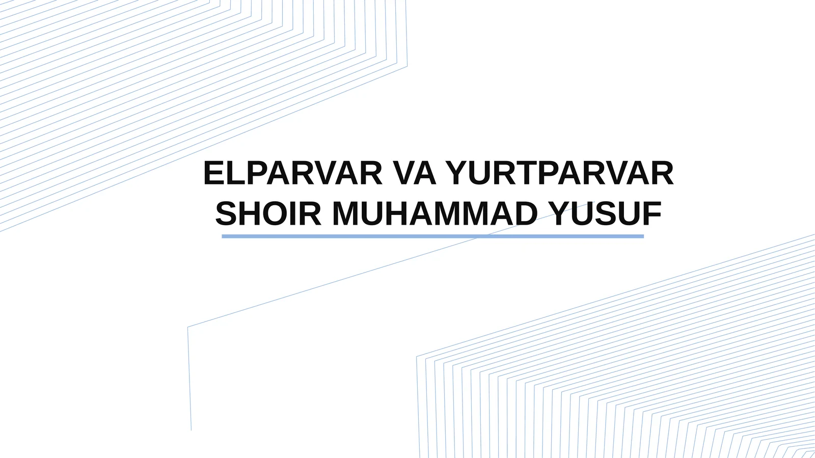ELPARVAR VA YURTPARVAR SHOIR MUHAMMAD YUSUF
