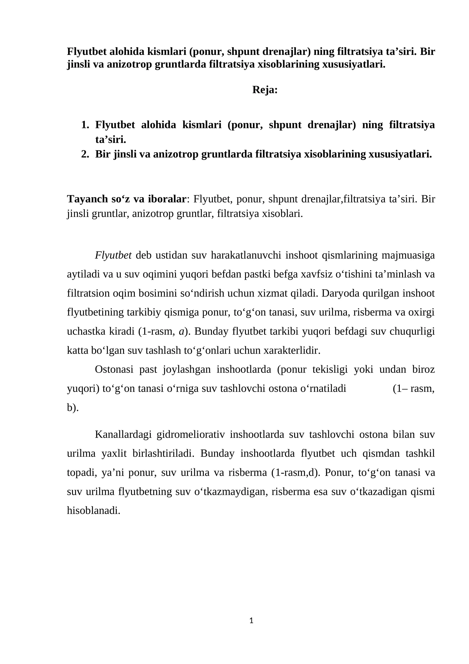 Filtratsiya ta’siri