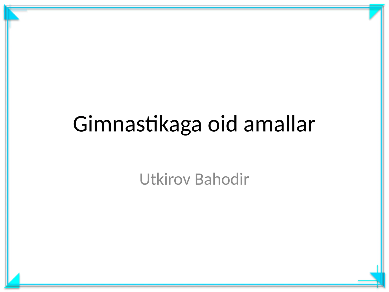 Gimnastikaga oid amallar