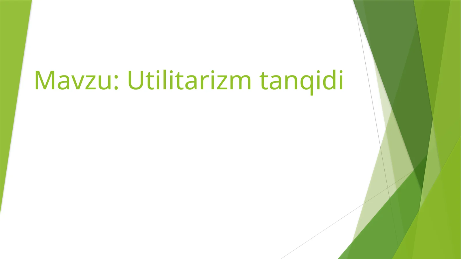 Utilitarizm tanqidi
