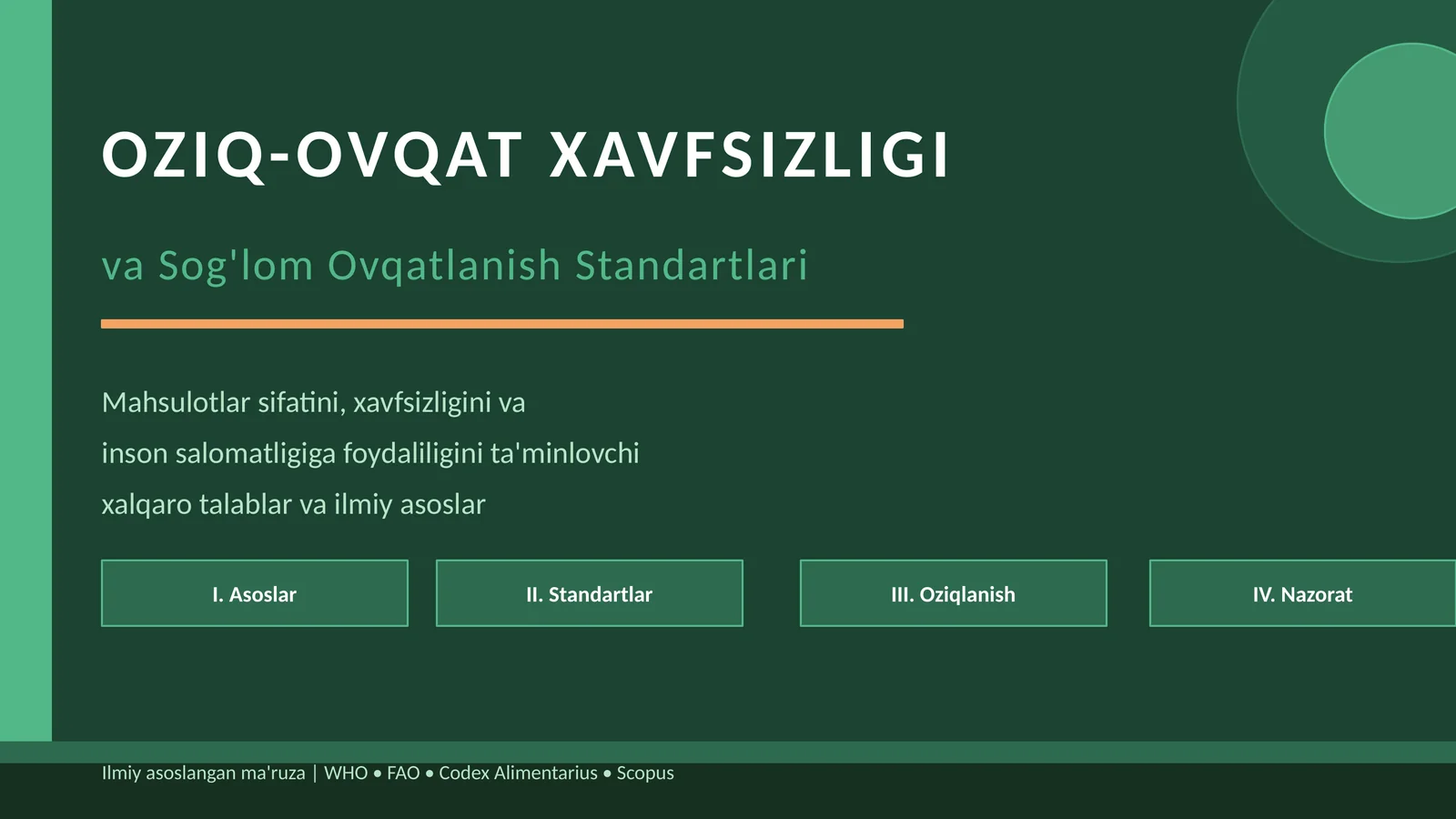 Mehmonxonada oziq ovqat xavfsizligi