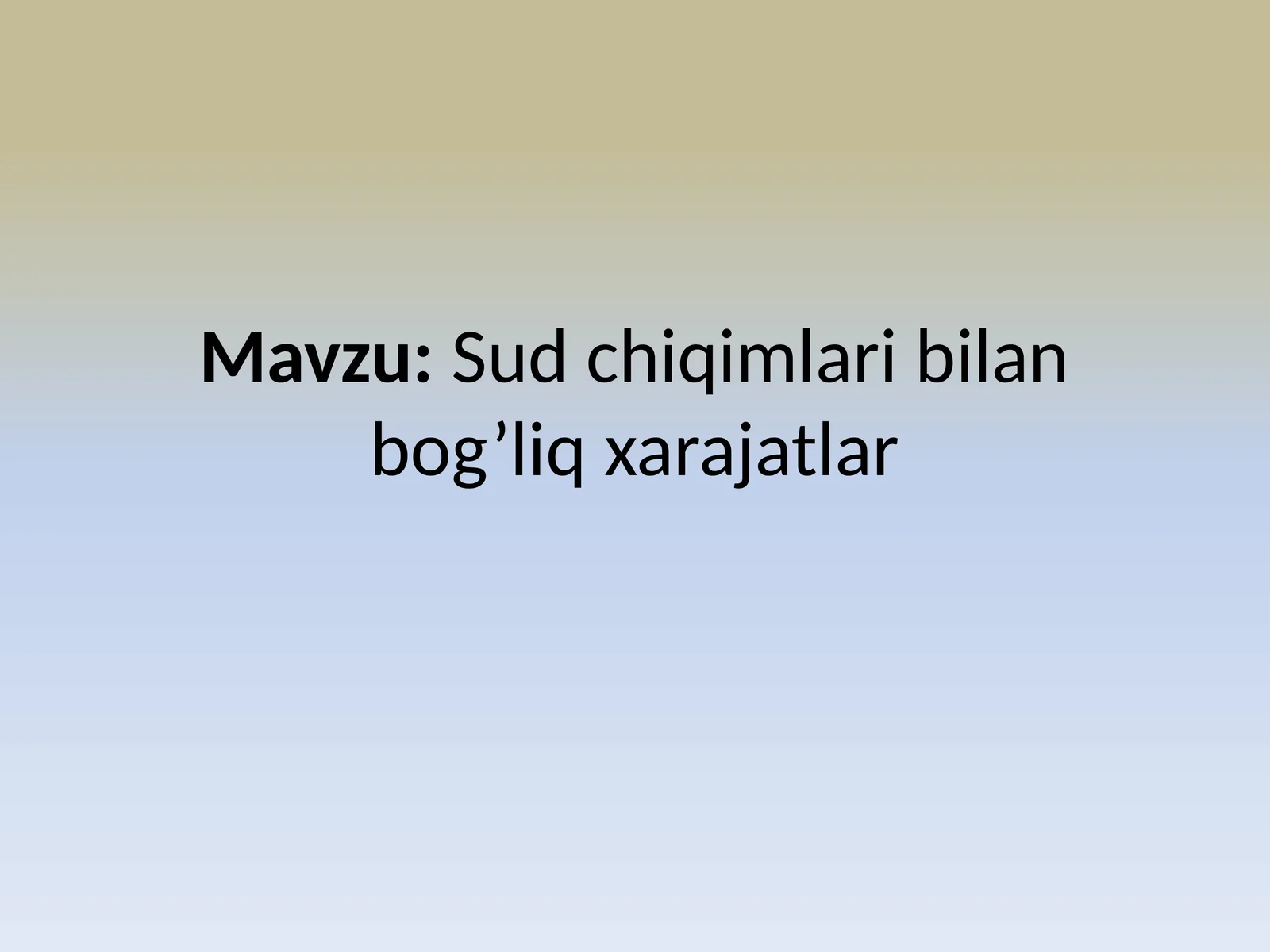 Sud chiqimlari bilan bog’liq xarajatlar