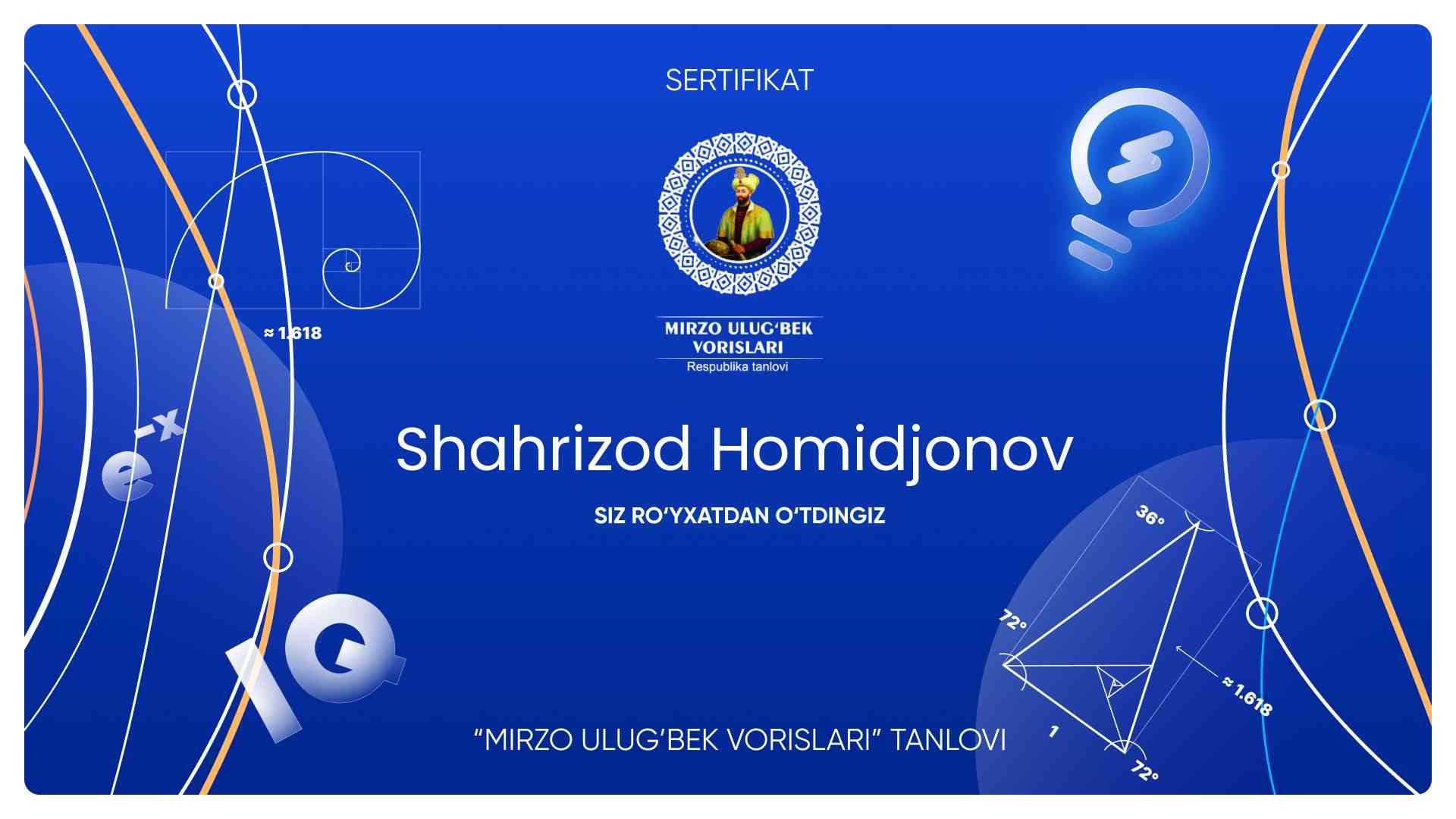 Shahrizod Homidjonov