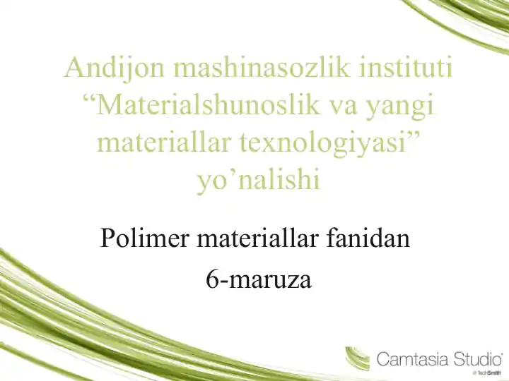 Polimer materiallar fanidan